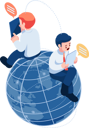 پیش‌نمایش فایل global-network-connection-9430724 از پک مجموعه مفهوم کسب‌وکار ایزومتریک