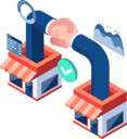 پیش‌نمایش فایل business-deal-between-shopping-store-9650197 از پک مجموعه مفهوم کسب‌وکار ایزومتریک