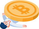 پیش‌نمایش فایل businessman-under-big-bitcoin-10402673 از پک کسب و کار