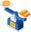 پیش‌نمایش فایل bitcoin-equal-to-gold-on-scale-10492368 از پک کسب و کار