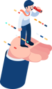 پیش‌نمایش فایل businessman-on-hand-with-telescope-10583439 از پک کسب و کار