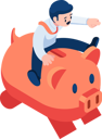 پیش‌نمایش فایل businessman-riding-piggybank-10621659 از پک کسب و کار