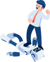 پیش‌نمایش فایل businessman-step-on-ai-robot-10751155 از پک کسب و کار