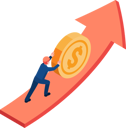 پیش‌نمایش فایل businessman-push-coin-up-on-growth-graph-11096880 از پک کسب و کار