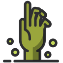 پیش‌نمایش فایل zombie-bone-halloween-tissue-organ-hand از پک هالووین