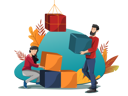 پیش‌نمایش فایل couple-buildup-squares-and-manage-it-together-2112234 از پک صفحه فرود