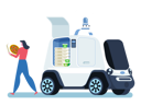 پیش‌نمایش فایل self-driving-vehicle-to-deliver-pizza-5204676 از پک وسیله نقلیه خودران