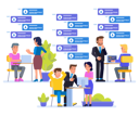 پیش‌نمایش فایل business-team-working-on-social-media-interaction-8637077 از پک کسب و کار