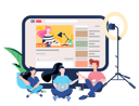 پیش‌نمایش فایل bloggers-working-on-video-5241563 از پک وبلاگ‌نویس