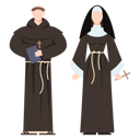 پیش‌نمایش فایل christian-monk-couple-5245530 از پک افراد مذهبی