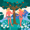 پیش‌نمایش فایل adam-and-eve-standing-nearby-an-apple-tree-5241706 از پک مذهبی