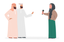 پیش‌نمایش فایل beautiful-female-reporter-interviewing-arab-man-5312591 از پک روزنامه‌نگار مسلمان