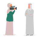 پیش‌نمایش فایل female-reporter-interviewing-arab-male-5312584 از پک روزنامه‌نگار مسلمان