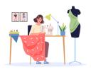پیش‌نمایش فایل female-fashion-designer-at-her-work-place-5314581 از پک حرفه