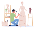 پیش‌نمایش فایل man-creating-sculpture-from-marble-5314578 از پک حرفه