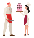 پیش‌نمایش فایل chef-man-holding-knife-and-woman-holding-cake-6031083 از پک حرفه