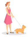 پیش‌نمایش فایل beautiful-woman-in-the-dress-walking-with-dog-6029570 از پک سبک زندگی سالم