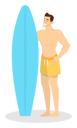 پیش‌نمایش فایل man-in-the-swimming-suit-standing-and-holding-surfing-board-6029574 از پک سبک زندگی سالم