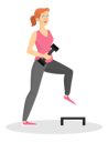 پیش‌نمایش فایل woman-doing-sport-exercise-using-dumbbell-and-step-6029573 از پک سبک زندگی سالم