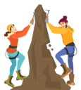 پیش‌نمایش فایل boy-and-girl-climbing-mountain-6029311 از پک کمپینگ و کوهنوردی