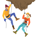 پیش‌نمایش فایل male-and-female-climbing-mountain-6029326 از پک کمپینگ و کوهنوردی