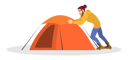 پیش‌نمایش فایل male-camper-installing-tent-6029310 از پک کمپینگ و کوهنوردی