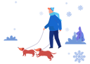 پیش‌نمایش فایل man-walking-with-dog-6265020 از پک مجموعه متنوع