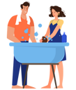 پیش‌نمایش فایل happy-parent-washing-their-baby-in-the-bathtub-6276285 از پک کارهای روزمره نوزاد