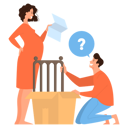 پیش‌نمایش فایل mother-and-father-building-a-baby-crib-for-newborn-6276289 از پک کارهای روزمره نوزاد
