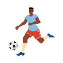پیش‌نمایش فایل football-player-hitting-ball-6276963 از پک ورزشکار مرد