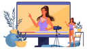 پیش‌نمایش فایل woman-sharing-online-video-vlog-6276775 از پک وبلاگ‌نویسی ویدیویی
