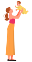 پیش‌نمایش فایل beautiful-mother-holding-little-baby-and-smiling-6276430 از پک مادر و کودک