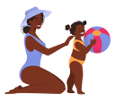 پیش‌نمایش فایل beautiful-mother-play-with-her-child-on-beach-6276436 از پک مادر و کودک