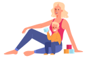 پیش‌نمایش فایل beautiful-mother-play-with-her-child-on-floor-6276432 از پک مادر و کودک