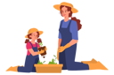پیش‌نمایش فایل happy-mom-and-her-daughter-gardening-6276434 از پک مادر و کودک