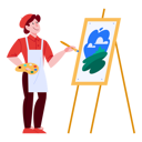 پیش‌نمایش فایل artist-drawing-on-artboard-6359020 از پک حرفه