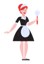 پیش‌نمایش فایل maid-in-uniform-with-cleaning-brush-6359019 از پک حرفه