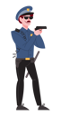پیش‌نمایش فایل male-police-officer-in-uniform-holding-a-gun-6359031 از پک حرفه