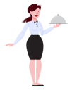 پیش‌نمایش فایل waitress-holding-a-silver-tray-6359025 از پک حرفه
