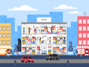 پیش‌نمایش فایل bookstore-building-interior-people-choosing-and-buying-literature-6358975 از پک ساختمان فروشگاه