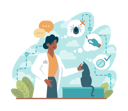 پیش‌نمایش فایل black-female-veterinary-doctor-checking-and-treating-11209741 از پک مشاغل