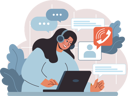 پیش‌نمایش فایل agent-is-helping-online-customers-11213265 از پک کسب و کار