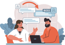 پیش‌نمایش فایل businessman-chats-with-his-employee-11213269 از پک کسب و کار