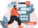 پیش‌نمایش فایل businessman-is-doing-online-chat-11213254 از پک کسب و کار