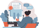 پیش‌نمایش فایل businesswoman-is-downloading-and-uploading-data-11213280 از پک کسب و کار