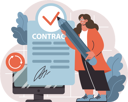 پیش‌نمایش فایل businesswoman-signs-business-contract-11213263 از پک کسب و کار