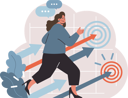 پیش‌نمایش فایل businesswoman-walks-towards-business-targets-11213273 از پک کسب و کار