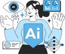 پیش‌نمایش فایل girl-having-ai-network-idea-11209307 از پک هوش مصنوعی
