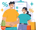 پیش‌نمایش فایل couple-is-doing-sale-shopping-11222268 از پک کسب و کار
