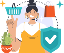 پیش‌نمایش فایل girl-is-doing-online-shopping-11222267 از پک کسب و کار